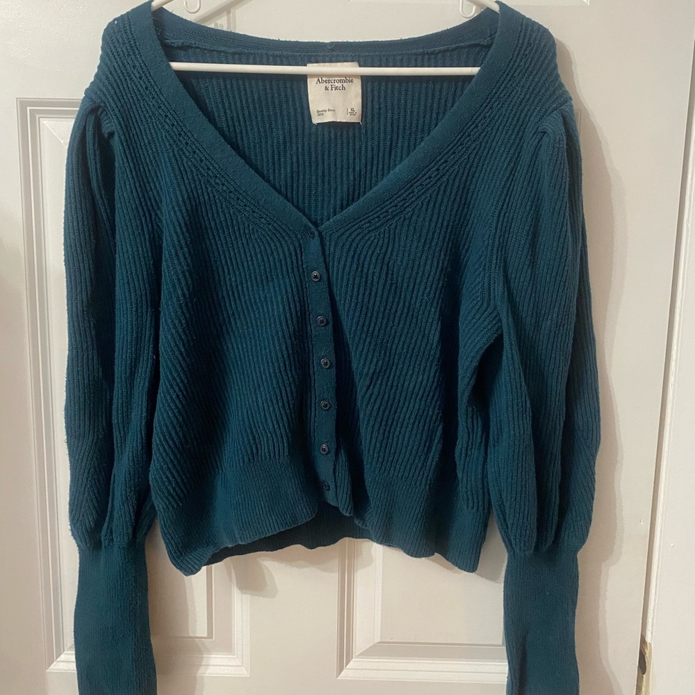 Abercrombie & Fitch Deep Teal Cardigan